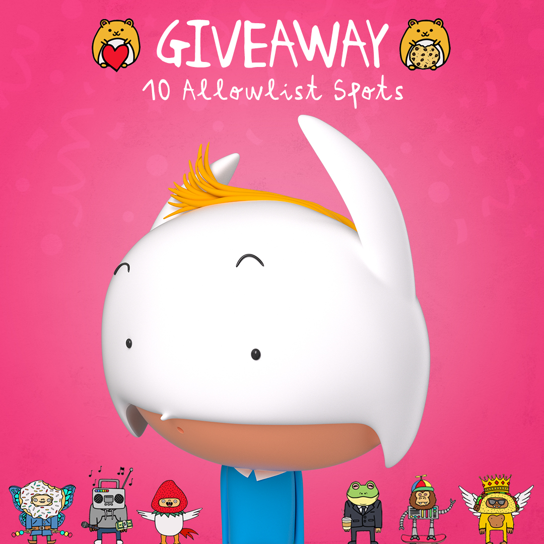 Toy Boogers 🍌🐱🤖👺🍕🦄🍡 (@toyboogers) on Twitter photo Toy Boogers is excited to partner with our friends at <a href="/LilHeroesNFT/">Lil' Heroes by Edgar Plans</a> by the amazing Edgar Plans to give away 10 allowlist spots for their upcoming mint! 😍
🎉 To enter:
1️⃣ Like and RT
2️⃣ Follow <a href="/ToyBoogers/">Toy Boogers 🍌🐱🤖👺🍕🦄🍡</a> + <a href="/LilHeroesNFT/">Lil' Heroes by Edgar Plans</a>
3️⃣ Tag 2 friends
🔥 Ends tomorrow Jan 11 @ 12pm PST Toy Boogers is excited to partner with our friends at <a href="/LilHeroesNFT/">Lil' Heroes by Edgar Plans</a> by the amazing Edgar Plans to give away 10 allowlist spots for their upcoming mint! 😍
🎉 To enter:
1️⃣ Like and RT
2️⃣ Follow <a href="/ToyBoogers/">Toy Boogers 🍌🐱🤖👺🍕🦄🍡</a> + <a href="/LilHeroesNFT/">Lil' Heroes by Edgar Plans</a>
3️⃣ Tag 2 friends
🔥 Ends tomorrow Jan 11 @ 12pm PST