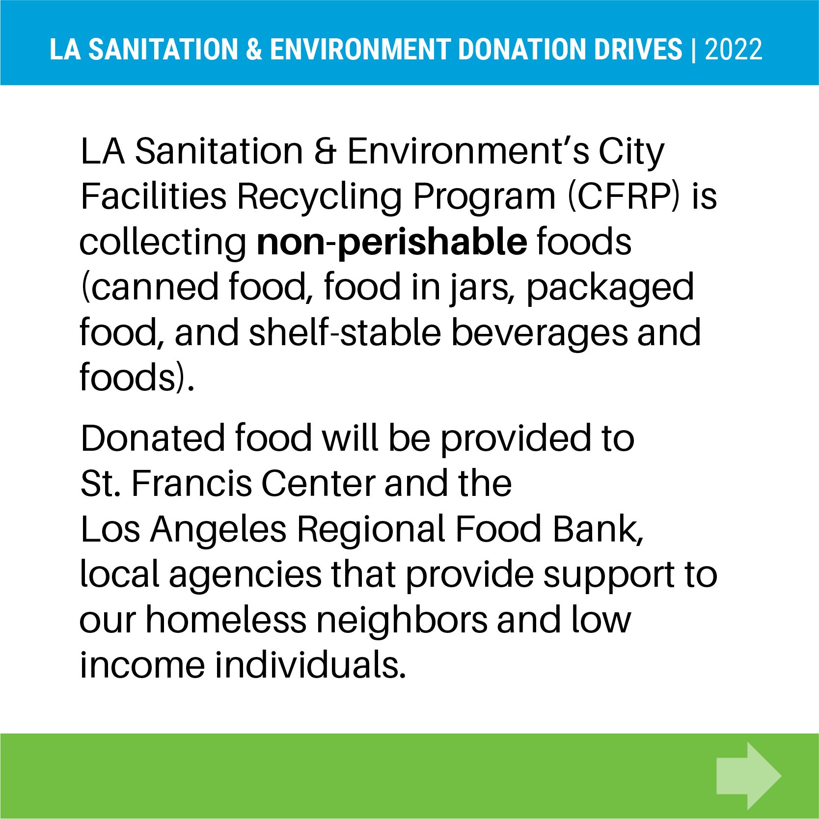 La Sanitation Holiday Schedule 2022 La Sanitation & Environment ♻️💧🌳 On Twitter: "Donate To Our  Non-Perishable Food Drive! 🥫🍯🧃 Starting Today (January 10) Through March  4, 2022, Lasan Will Be Collecting Non-Perishable Foods Including: ➡️ Canned  Food