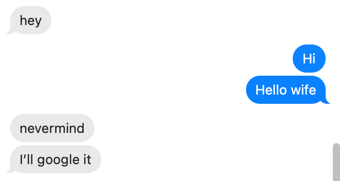 jonfreeland's tweet photo. the state of conversations with my wife https://t.co/cYeN3TMbEz