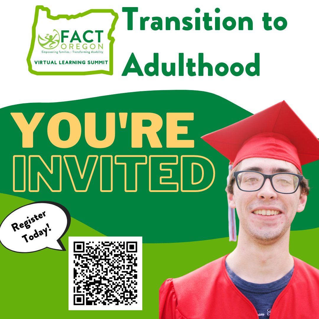 FACTOregon's tweet image. Join FACT Oregon for our Transition to Adulthood Virtual Summit on January 29th! Register Today at eventbrite.com/e/transition-t…