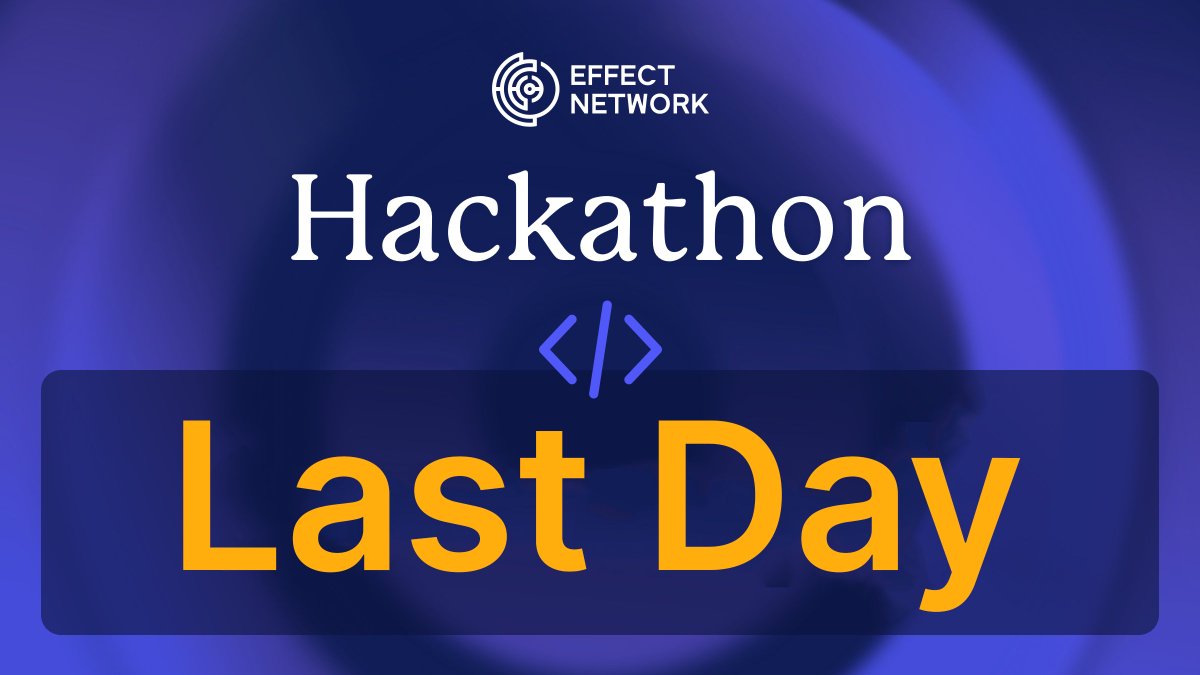 effectaix's tweet photo. 🚨 Last Day to join the #EffectNetworkHackathon!
📅 Submission deadline is tomorrow January 11th 😱
What are you waiting for? Don't miss out on the chance to win up to 55k in prizes 💥
Join here 👉 https://t.co/oMrenln6AB https://t.co/eJQ6SxQBOZ