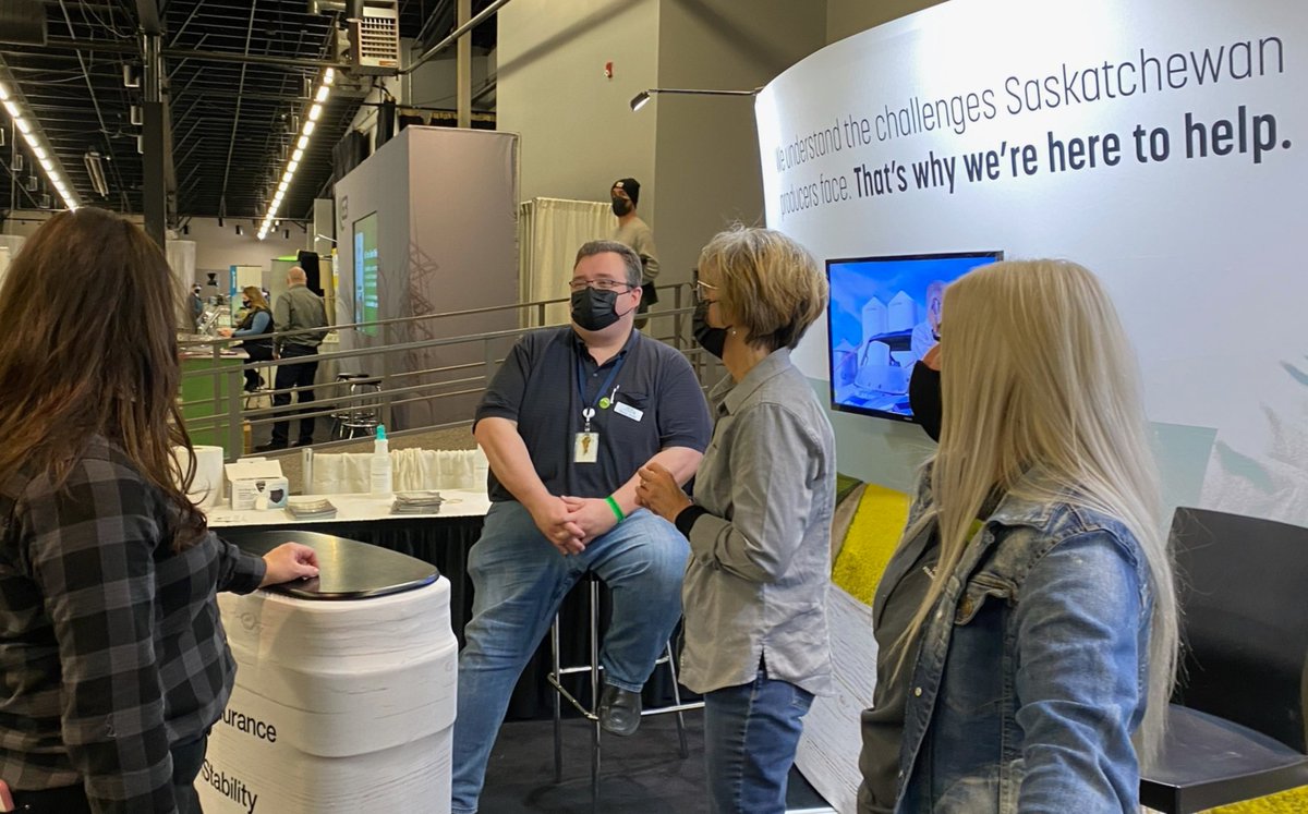 skcropinsurance's tweet photo. Executive Director of AgriStability, Waren Ames is at the Crop Production Show today until 4PM. Stop by the booth and chat with Waren about AgriStability’s Removal of the Reference Limit and more. @WCCPS_SK #WCCPS2022 #SaskAg https://t.co/DrTTAQo9lI