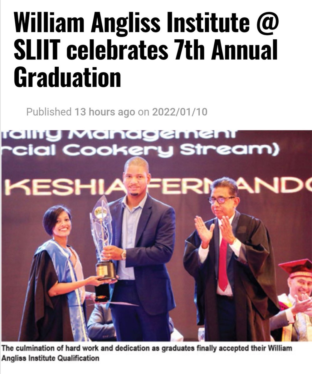 It was a pleasure being invited to speak as Chief Guest at the renowned William Angliss Institute's graduation ceremony at the Shangri La Hotel in Colombo, alongside Guest of Honour, Daniel Grau, GM of Galle Face Hotel #tourism #sport #cricket #srilanka #westindies #chiefguest