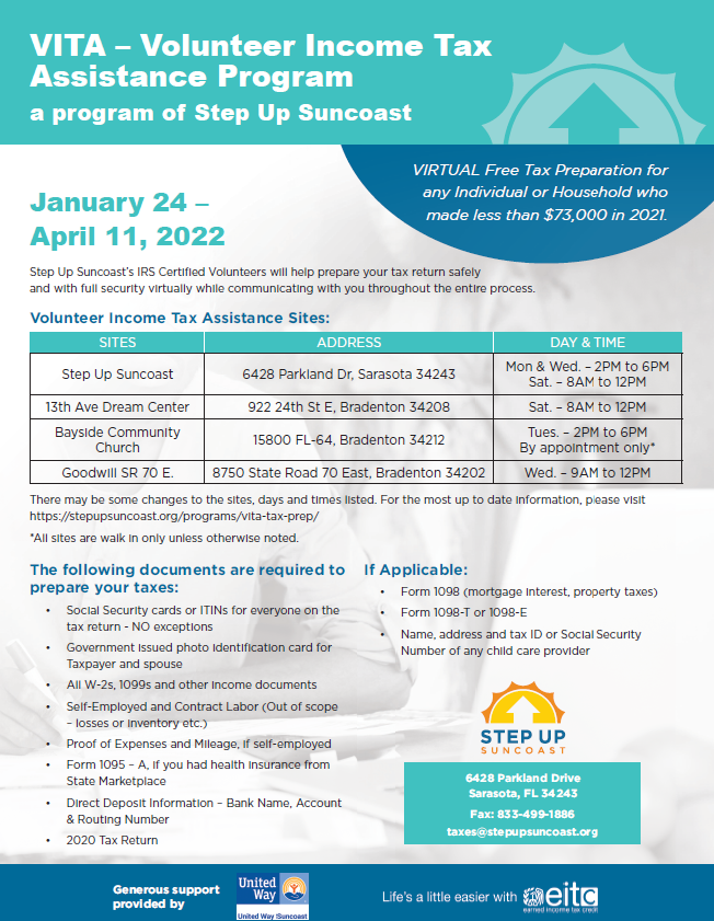 Doing your taxes is never fun but it sure is less stressful if you take advantage of the FREE Tax Prep offered by @stepupsuncoast! #TogetherWeBuild #AffordableHousing #ManateeHabitat