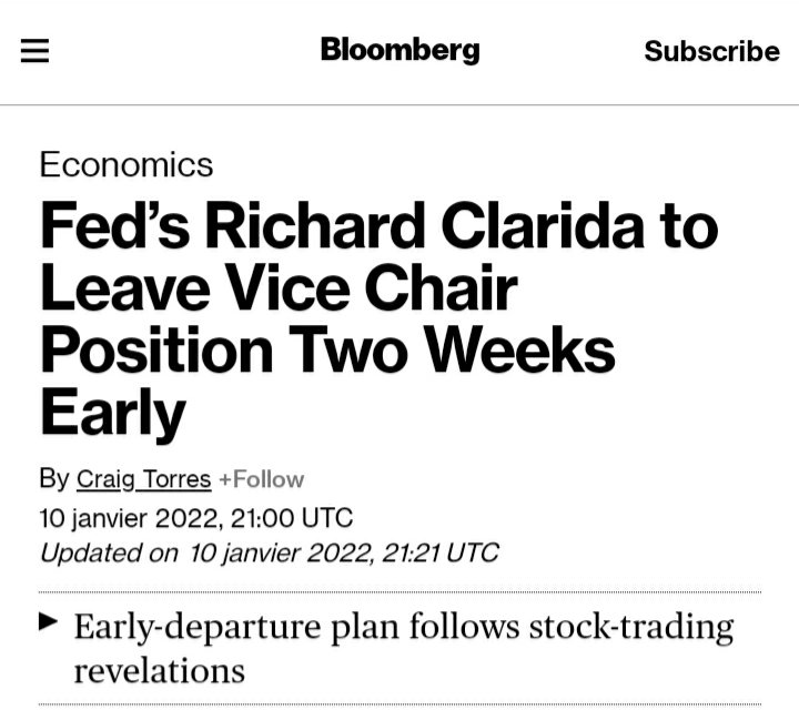 AniceLajnef's tweet photo. Les "rats" de la #FED quittent le navire, non sans avoir préalablement profiter de délits d'initiés qui rapportent gros...
#Clarida était tout de même le numéro 2 de la banque centrale américaine. https://t.co/fzTrqVhvcW