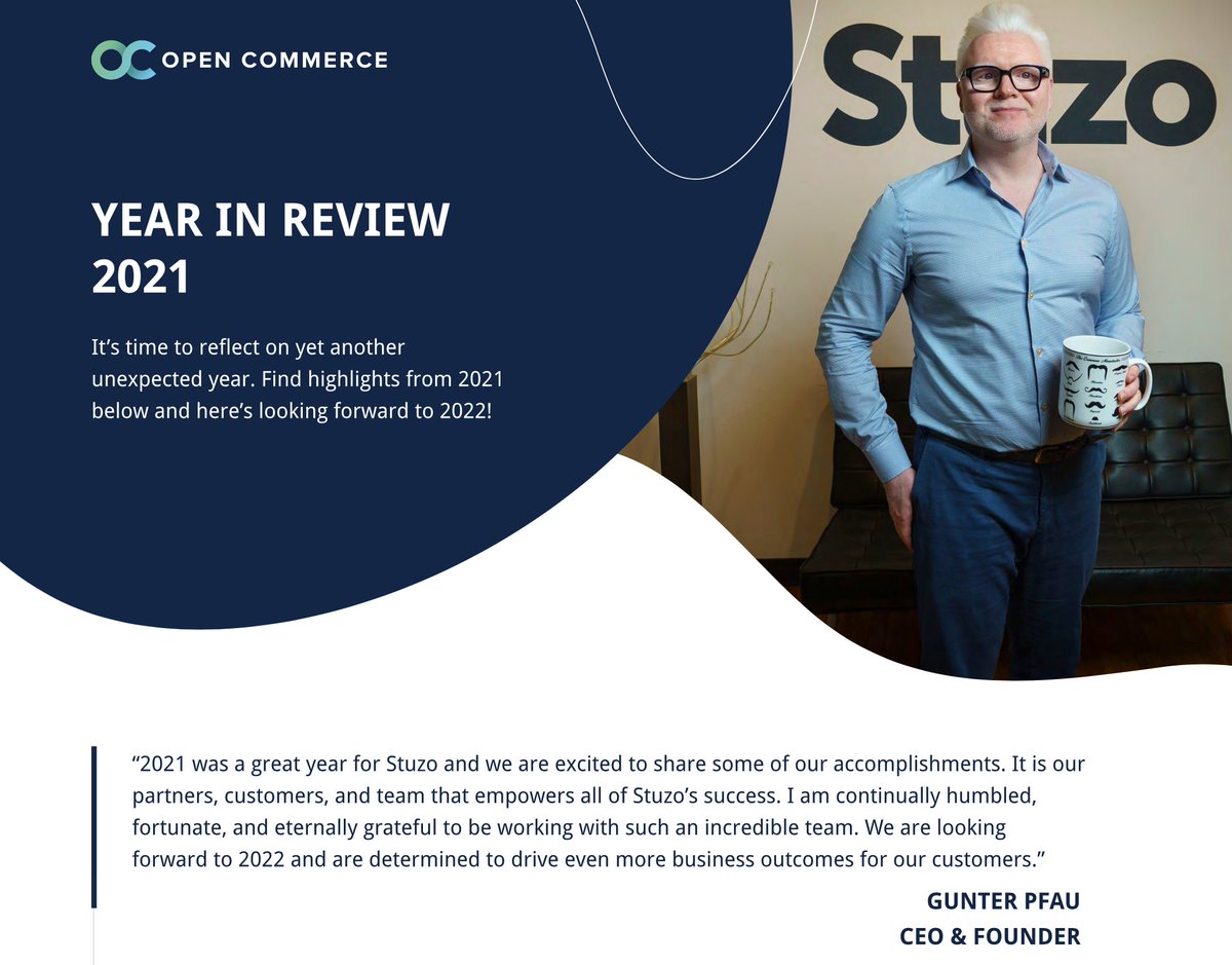 It's time to reflect on yet another unexpected year. Find highlights and a note from our CEO, Gunter Pfau, below. Here's looking forward to 2022! lnkd.in/ddau_VvM

#customerloyalty #connectedcommerce #cx #loyalty #personalization #hyperpersonalization #opencommerce