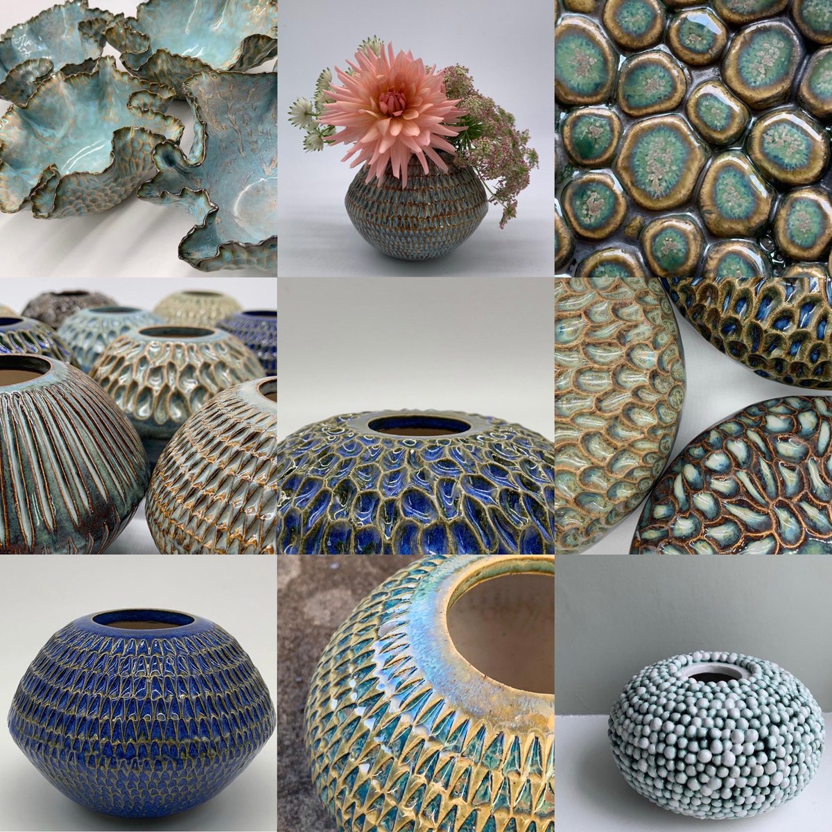 CeramicsClai's tweet photo. Top 9 . Started this last year &amp; I liked the distinct marking of the end of another creative period. Here are most popular images I posted (on Instagram) during 2021 . Huge thank you to anyone who viewed, liked, shared, commented or purchased any of my work . It means such a lot. https://t.co/CSQc3GalnW