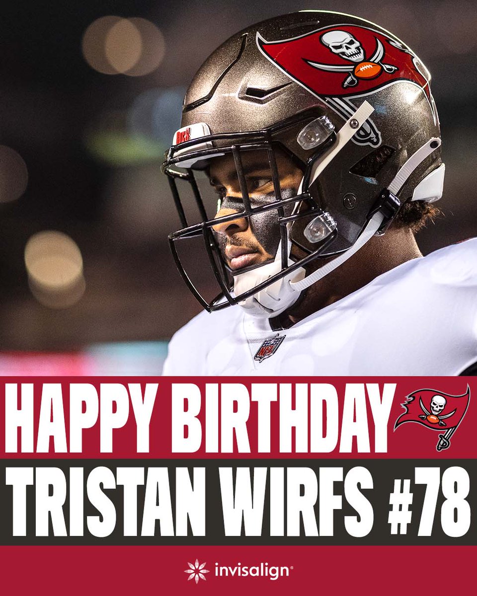 Buccaneers's tweet image. Happy birthday, @TristanWirfs78 🙏