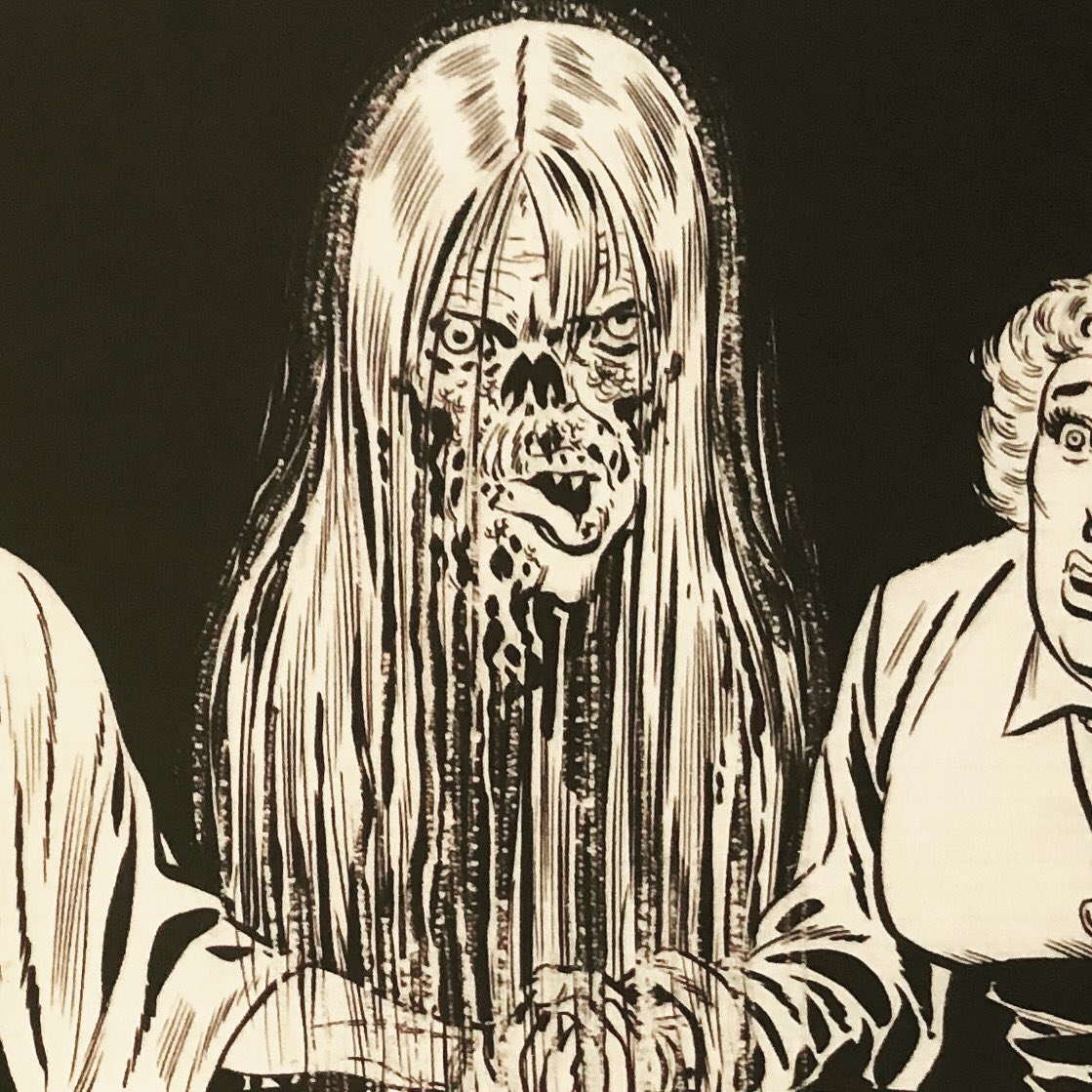 SaturdaySlasher's tweet image. Does anyone know if the Cryptkeeper design they used for the HBO show was based on Johnny Craig’s cover to The Vault of Horror no. 25?

#eccomics #eccomicshorror #hbotalesfromthecrypt #thecryptkeeper #johnnycraig #thevaultofhorror