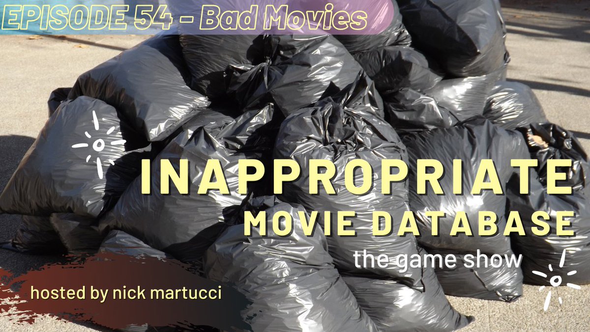 On tonight's Inappropriate Movie Database, we've got funny folks Jenny Isme, @swingdingaling, @joekb36, and Josh Pick returning as we tackle bad movies! What's worse: the movies or the parental guide warnings for them? We'll find out tonight!

9pm ET

https://t.co/2U8ES3NNhN https://t.co/GkO6zXzvR3