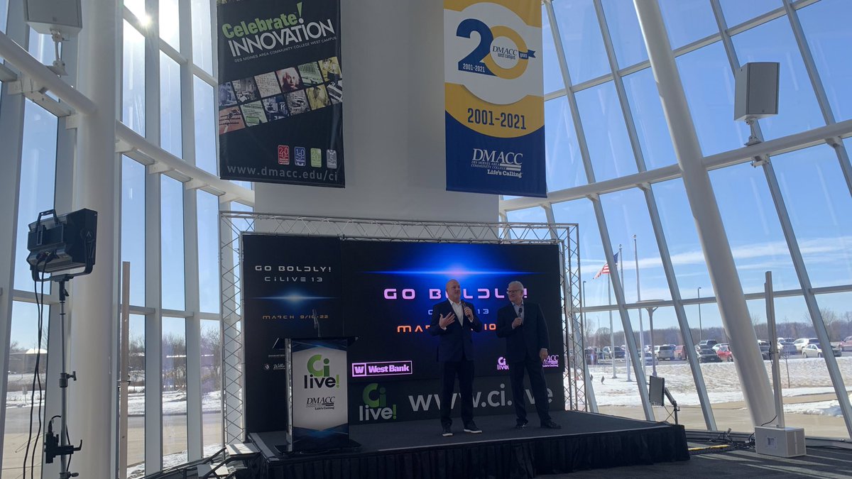 Attended unveiling of speakers for upcoming @DMACCNews #ciLive 2022 at @DMACCWest. Another excellent line-up! Hope to see lots of you there! Check it out: fb.watch/asqZY4mg_v/ #DSMUSA #innovation