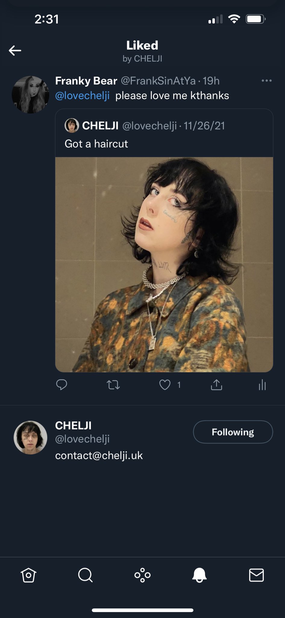 @lovechelji THEY LIKED MY POST😍😍🖤🖤🖤🙈 https://t.co/TjhxL1Bdhj