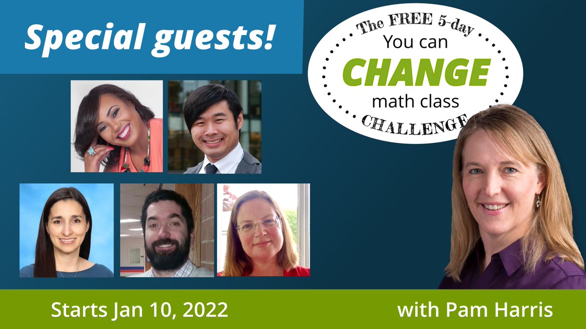 The Challenge starts tonight!

What is a math class challenge? Free learning and community - all about teaching Real Math! 

Join in!

Register: bit.ly/changemath

#MTBoS #ITeachMath #MathIsFigureOutAble #Elemmathchat #MSmathchat #HSmathchat