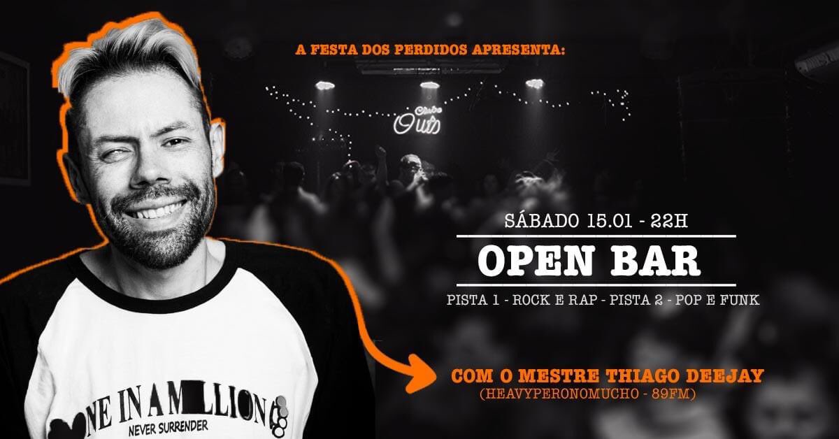 ClubeOuts's tweet photo. Vip aqui no Twitter para nosso OPEN BAR de sábado?

➡️ Siga nosso perfil 
➡️ Dê um retuíte 

Resultado no dia do evento. https://t.co/FsMm6rQFJ6