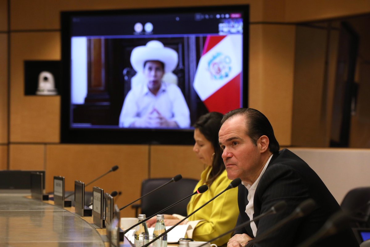 Pres. Claver-Carone spoke w/#Peru's Pres. @PedroCastilloTe, Economy Min @pedrofr...