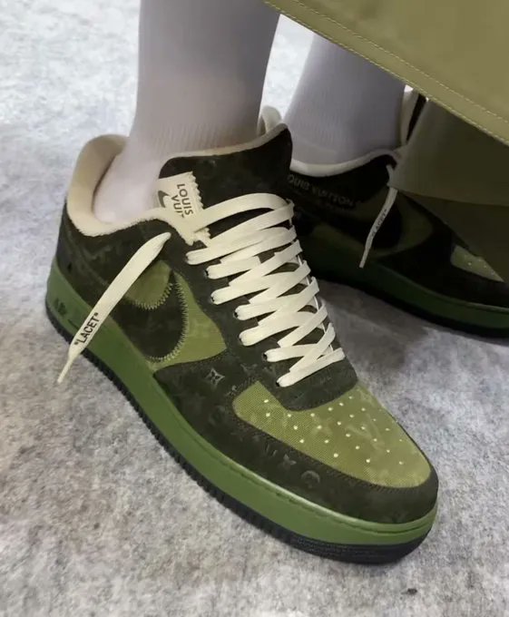 Nike, Louis Vuitton Louis Vuitton X Nike Air Force 1 Green