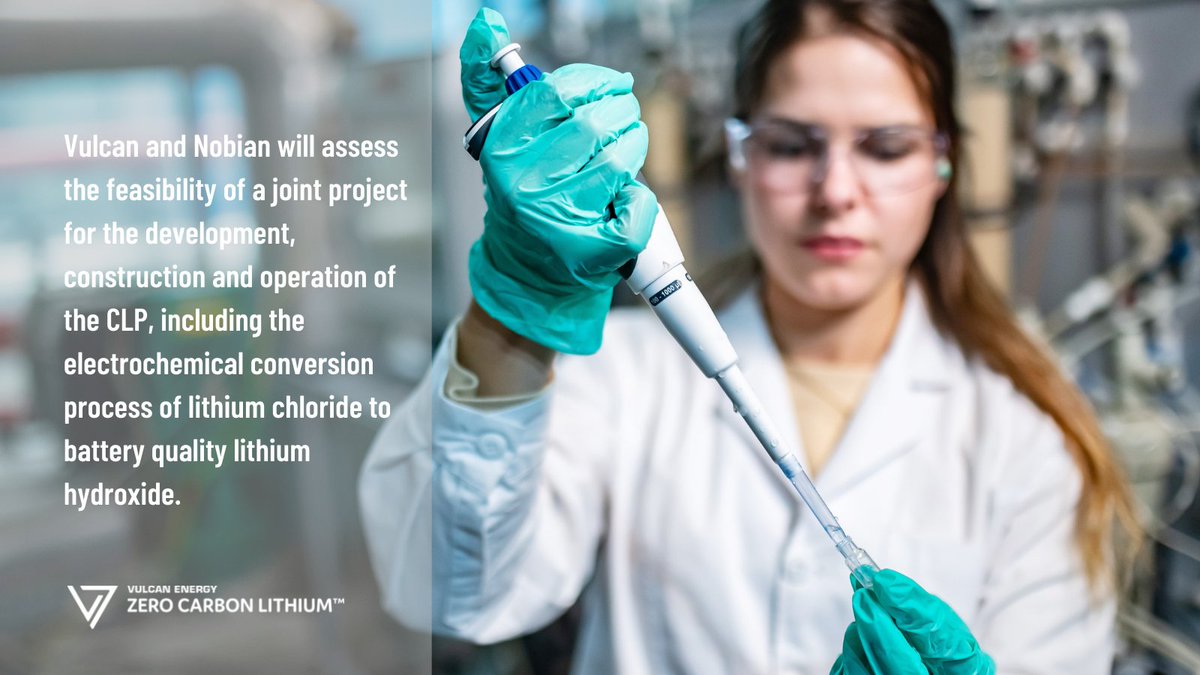 We have signed an MOU and a term sheet with Nobian, a European leader in the production of essential chemicals. Nobian’s experience will contribute to de-risking our planned scale-up and build-out of our Zero Carbon Lithium™ Project
bit.ly/3Gg8nR2 
#Lithium 
#zerocarbon