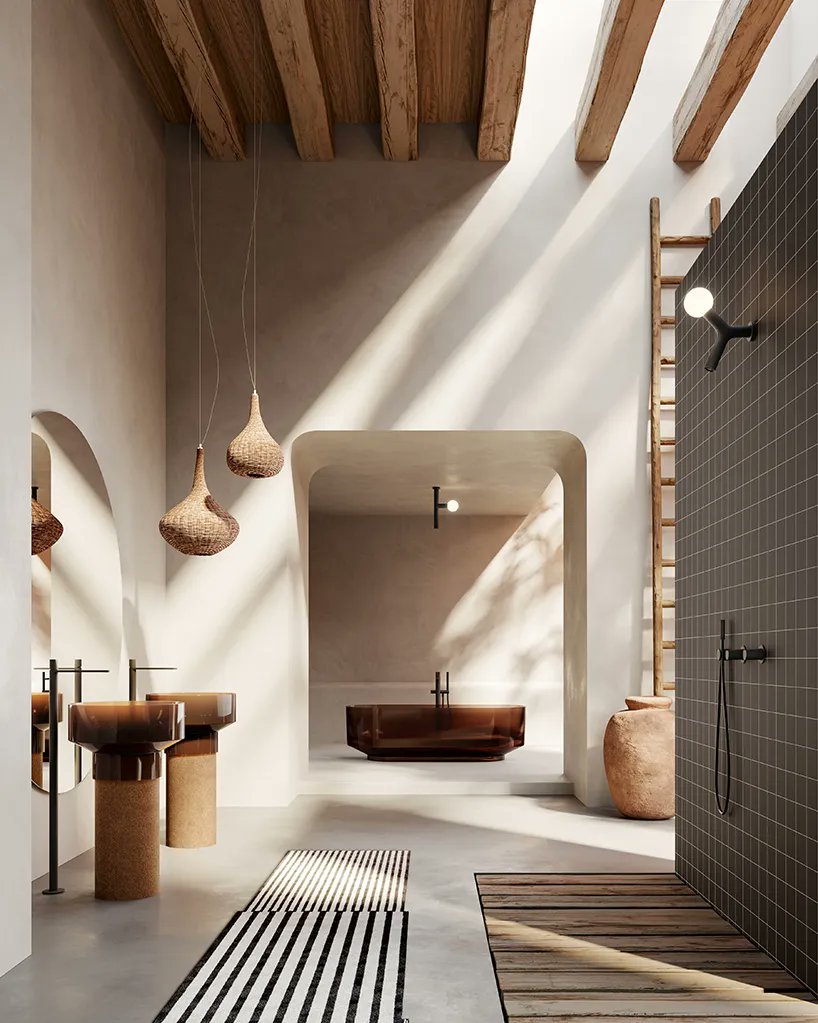 designboom's tweet image. from wallpapers to carpets and showerheads to fireplaces, all bathroom products are perfectly combinable, customizable and coordinated in an @antoniolupiSpa total-look designboom.com/design/antonio…