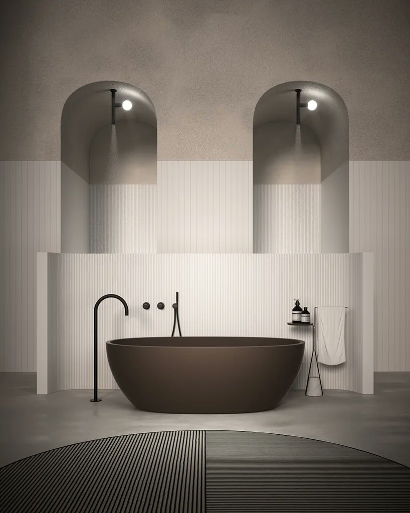 designboom's tweet image. from wallpapers to carpets and showerheads to fireplaces, all bathroom products are perfectly combinable, customizable and coordinated in an @antoniolupiSpa total-look designboom.com/design/antonio…