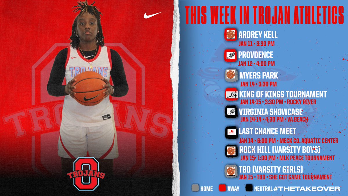 Check out our sports schedule for the week‼️ 
📺: nfhsnetwork.com/schools/olympi…
🎟: varsitytix.shop/#/events/15304
#thetakeOver #TrojanSoldiers #WomenOfTroy #MadeofSteele #WeTheSouthside