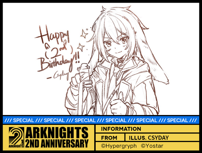 Happy Birthday, Arknights! https://t.co/JHoEvRPcBI
 #Arknights2ndAnniv @ArknightsEN 