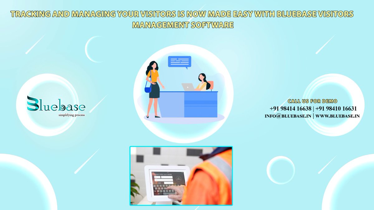 BluebaseL's tweet image. Tracking and Managing Your Visitors Is Now Made Easy with Bluebase Visitors Management Software

Visit Our Website
bluebase.in
Call us on
+91 98414 16638
#visitorsmanagement #vms #visitorsmanagementsoftware #bluebase