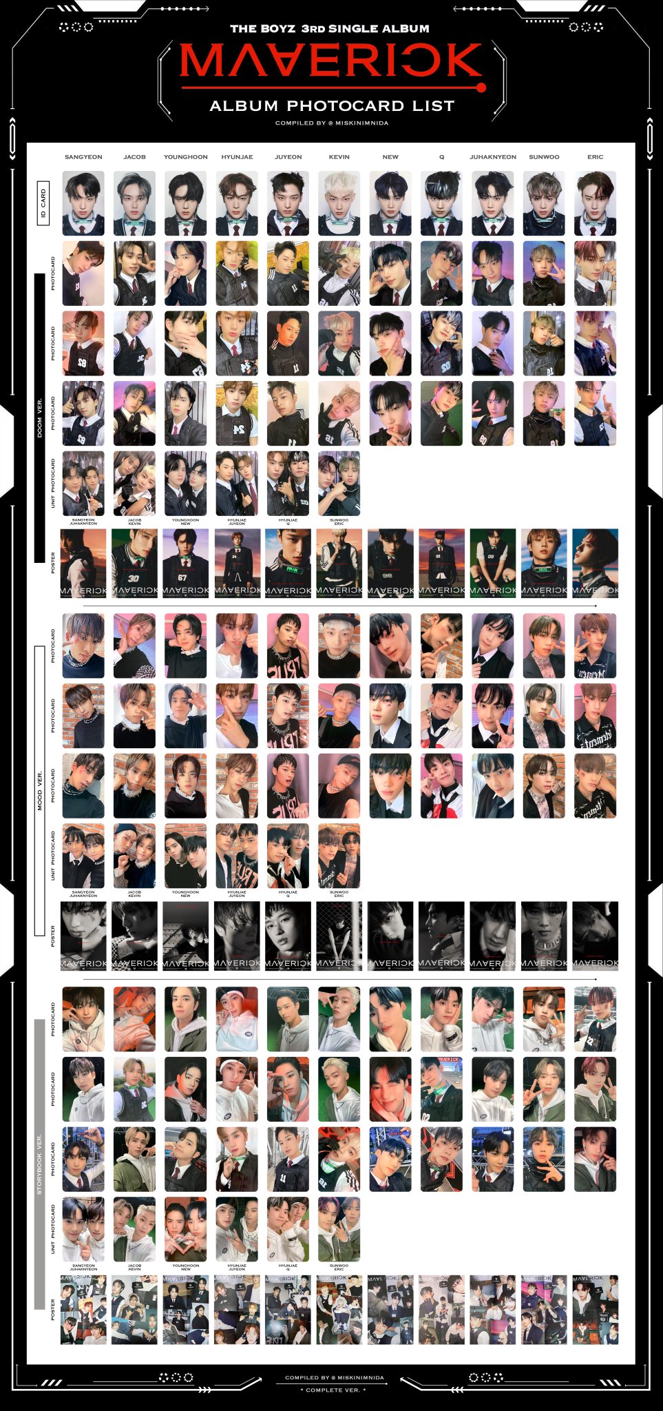 the boyz ヒョンジェ　トレカ　4枚　maverick ヨントン　アルバム the boyz ヒョンジェ トレカ 4枚 maverick ヨントン アルバム
