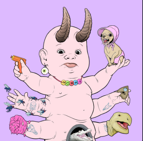 Marrowless459's tweet photo. Thank you @Cryptking_Ali! For giving me this... thing! I'm not sure how to feel about what I'm looking at but that's the beauty of it. And as odd as it may be the @toddlerpillars are a cool project and I'm happy to be a part! https://t.co/yaW5AnZ4g6