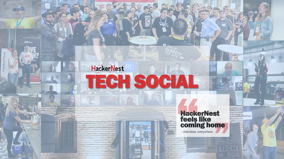 First Tech Social of 2022 on Mon Jan 31. New: 1on1s + group sessions will run concurrently and capacity is limited to the first 100. Here's to longer, deeper, and higher-quality conversations! Tix are $8, then higher thereafter. Info &amp; Signups: hckrn.st/3JVKjFf