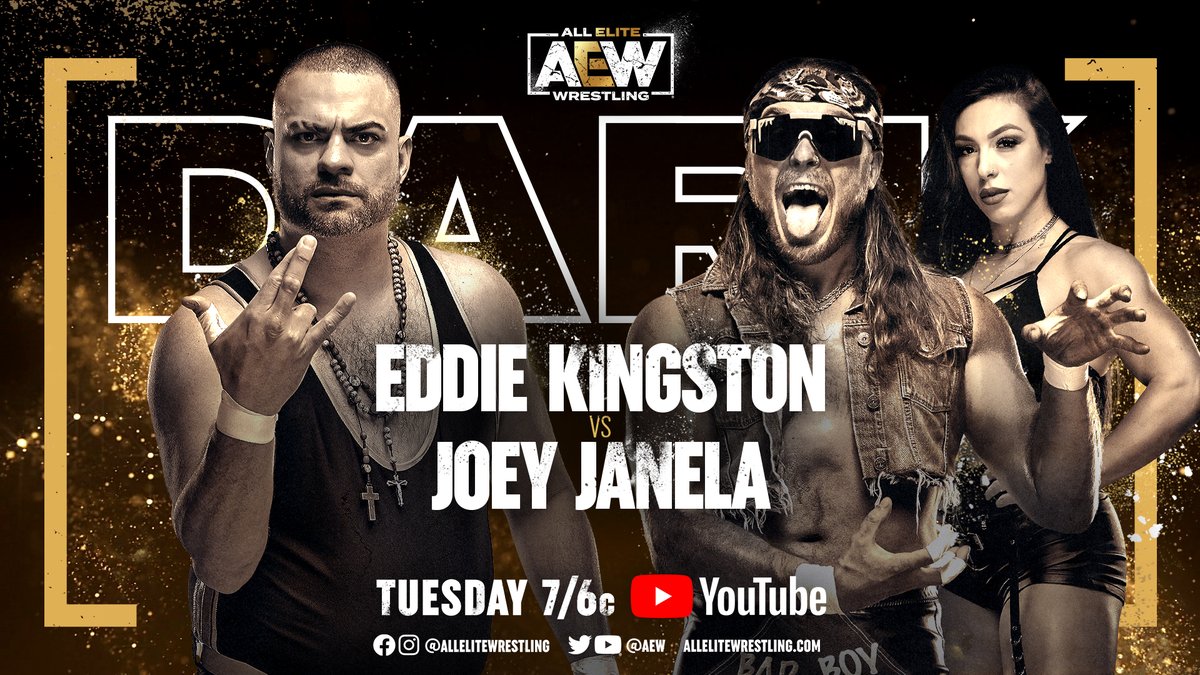 TOMORROW on #AEWDark at 7/6c!

@MadKing1981 faces <a href="/JANELABABY/">“The Bad Boy” Joey Janela</a> in what's sure to be an absolute banger. We CANNOT wait.

▶️ YouTube.com/AEW