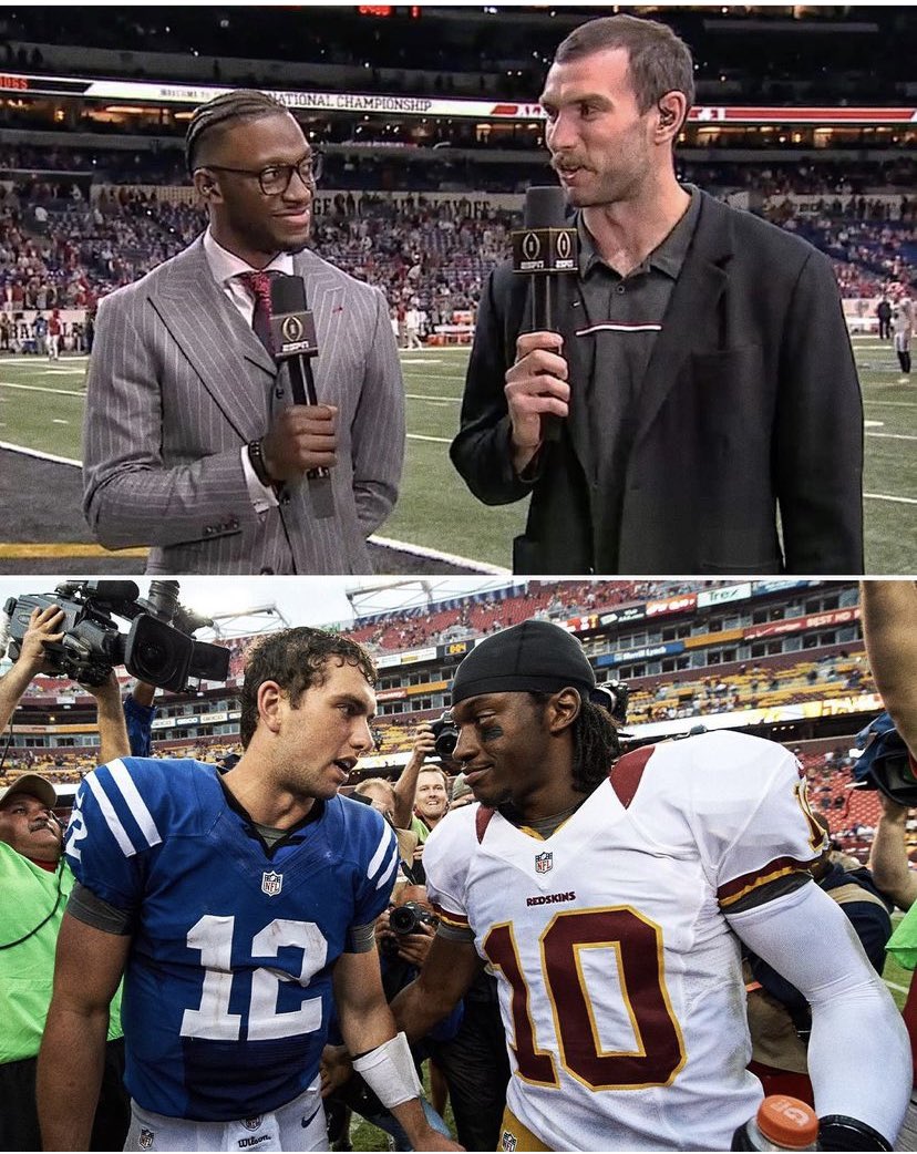 AdamSchefter's tweet image. From sharing a draft class to sharing microphones….