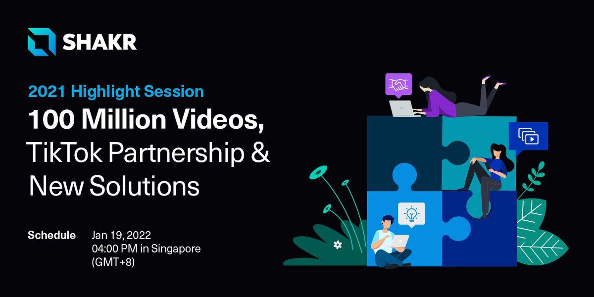 ShakrMedia's tweet photo. In 2021 we made huge leaps towards enabling brands to unleash CREATIVITY, at the scale of INFINITY.

In our upcoming webinar, we are running a highlight session of our team efforts in 2021.

Registration link: https://t.co/4cpE0funWl https://t.co/d0MG3DYqem
