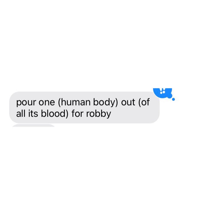 Example of good support from bestie when your favorite serial killer croaks