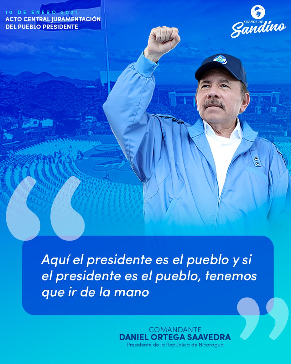 SuenosdeSandino's tweet photo. Comandante Presidente Daniel Ortega en acto de inauguración y juramentación del Pueblo Presidente #SomosPuebloPresidente #Nicaragua https://t.co/xy0v5OQUMN