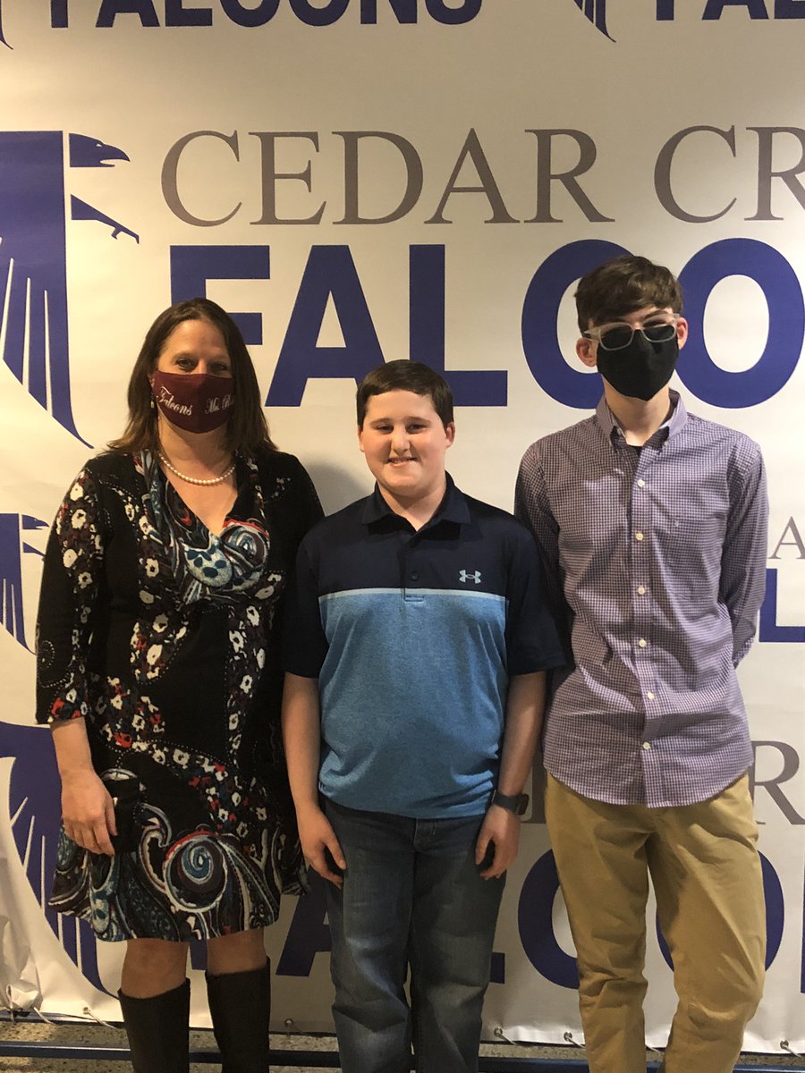 So proud of these young men! They did an incredible job tonight presenting during #SchoolBoardAppreciationMonth! Bravo, Ryan &amp; Noah! Thanks to <a href="/RodkeyReading/">Beth Rodkey</a> &amp; @markwojdyla for always encouraging our <a href="/CCMSStudentLife/">CCMS Student Life</a> to be advocates, thinkers, &amp; #CommUNITY leaders! #FalconPride