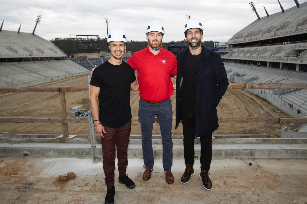 A bit surreal breaking ground at the stadium where 75 nations will compete for gold next year. <a href="/BrodieMerrill_/">Brodie Merrill</a> is the ageless wonder and <a href="/j_thompson74/">Jeremy Thompson</a> the game’s best spokesperson. We had our battles, and now covet time like this together.