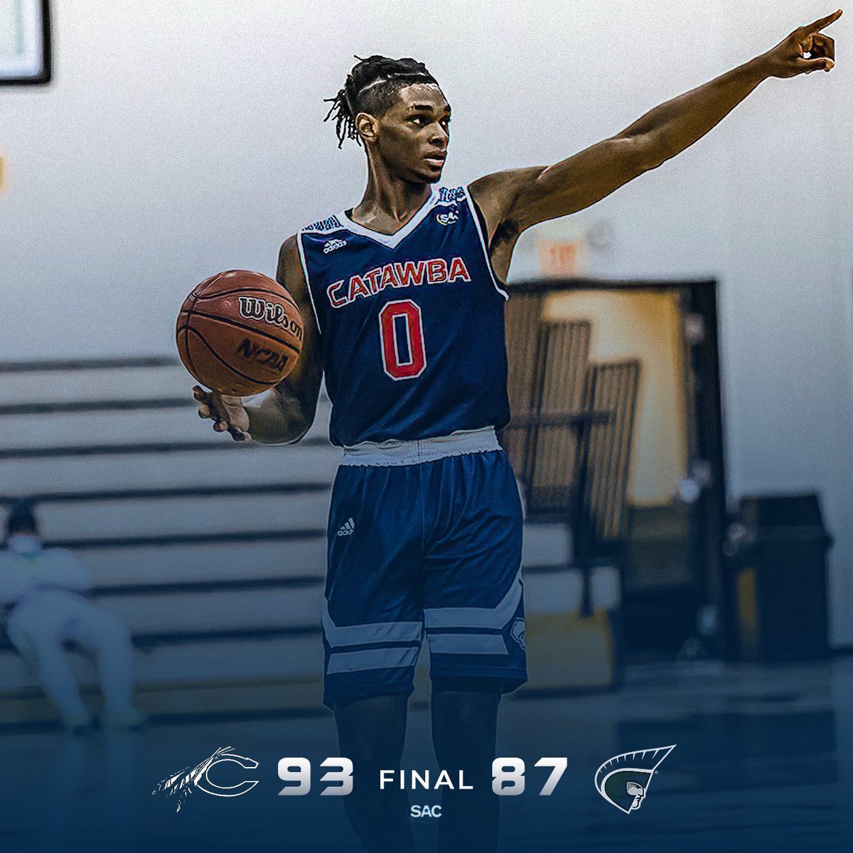 Catawba MBB rallied after a 17 point deficit half to defeat Anderson on the road 93-87 ‼️‼️🔥🔥

FR Bernard Pelote finish with 27 PTS 16 REB

FR Caleb Robinson finished with 22 PTS 6 REB

JR Myles Washington chipped in 16 PTS 4 REB

FR Peyton Gerald finished with 15 PTS 6 REB
