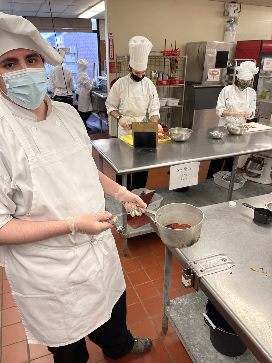 SSBindemann's tweet photo. Culinary students in Mrs Kucharski’s class are preparing for lunch tomorrow. Hard at work, making delicious meals at NCTEC. #engaged #cte @ONBOCES https://t.co/YTLLoFKiQ6