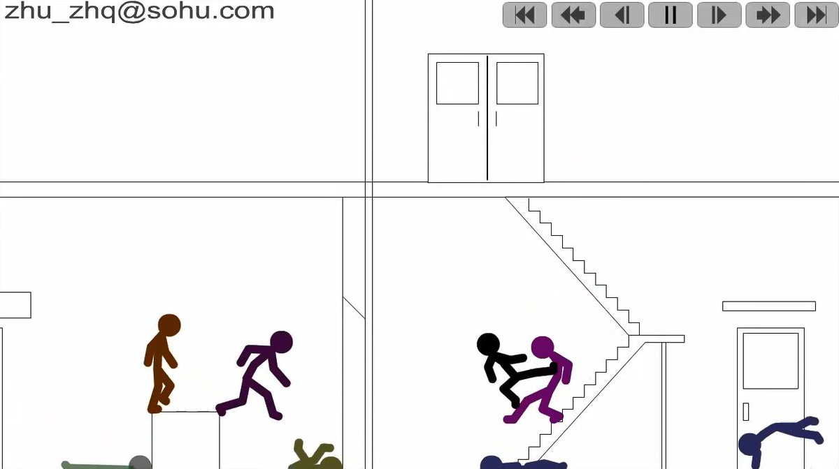 Videos of stick figure fighting - Xiao Xiao 3 animated gif