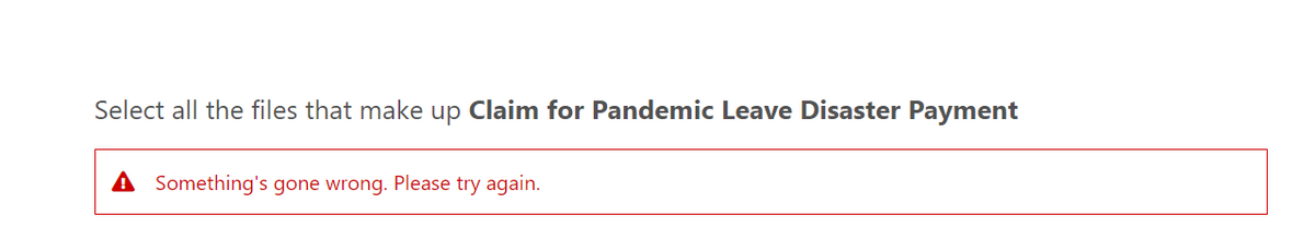 gigantopithecu1's tweet photo. @Centrelink Why can't I upload the pandemic leave disaster payment form?
I've tried in chrome, edge and firefox but your rubbish website gives this every time.
Also for the form should I put the labour hire company I work for or the business I work at for the business info? https://t.co/dbqwbyrHOD
