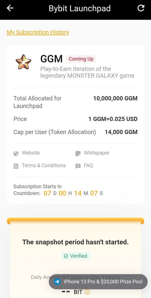 Rupinde48561786's tweet image. WHAT ABOUT NEW LAUNCH #GGM ON BYBIT LAUNCHPAD
@TheMoonCarl @APompliano @elonmusk @BTC_Archive #Bybit #bybitlaunchpad