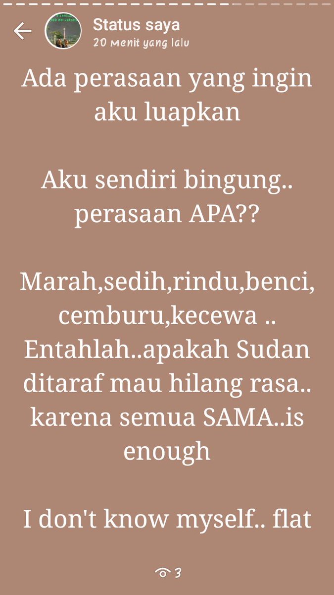 AndrietyS's tweet photo. Dan gembiira jg jatuh cinta disaat bersamaan ..huh aku #healingyourself https://t.co/tLZ3kaUuMg
