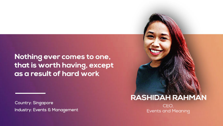Diarist: Rashidah Rahman

Designation: CEO
Company: Events and Meaning
Country: Singapore

@BespokeDiaries - Unexplored Potential and Opportunities... 

#BespokeDiaries #BD #CEO #events #coach https://t.co/d3iYNkYPGo