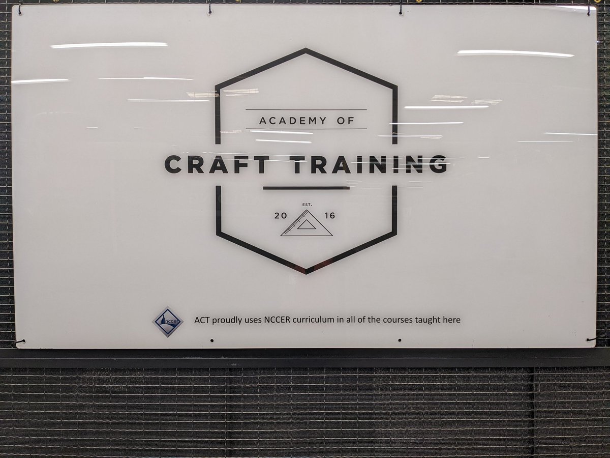 CofieldRuss's tweet image. Follow @AcadCraftTrain.  We are a public/private partnership between @ABCofAlabama,  @AlabamaDeptofEd, and @aidtedu.  We offer construction training and job placement for high school students.  Our goal is to reach the Bham/Metro area.