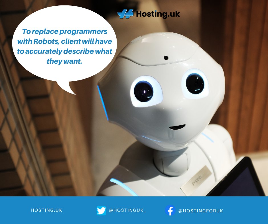 HostingUK_'s tweet photo. To replace programmers with Robots, client will have to accurately describe what they want.

We’re safe. 😊
 
#progamming #jokes #humor #Joke #Funny #TechHumour #Humour #WebsiteJoke https://t.co/uWGKDMxioi