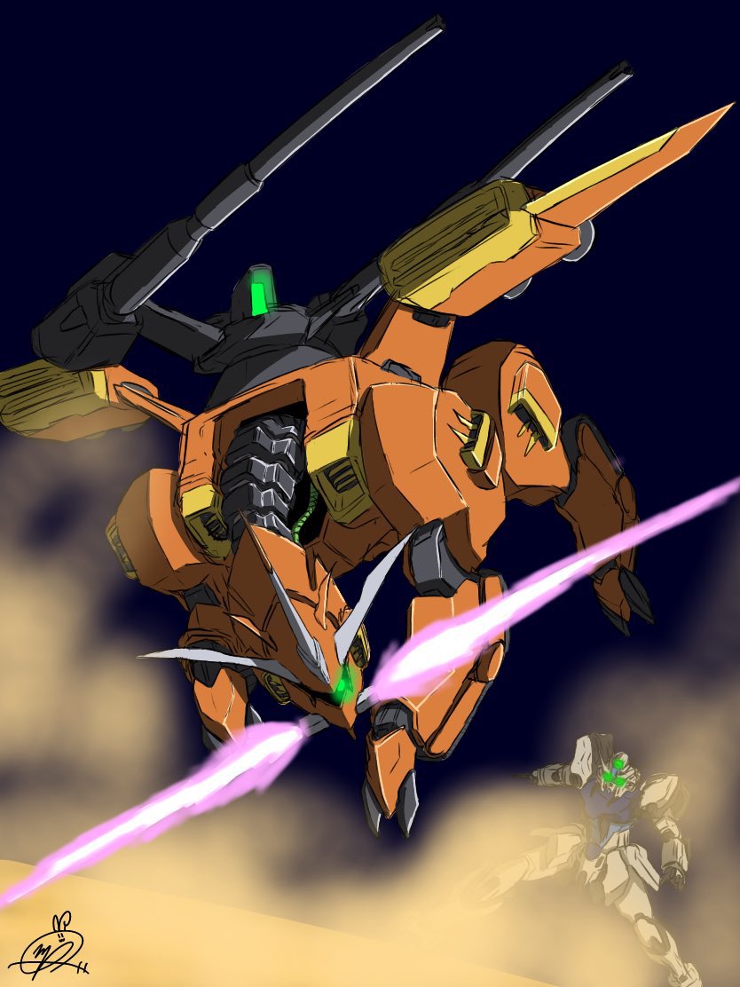 mecha robot no humans weapon green eyes sword holding  illustration images