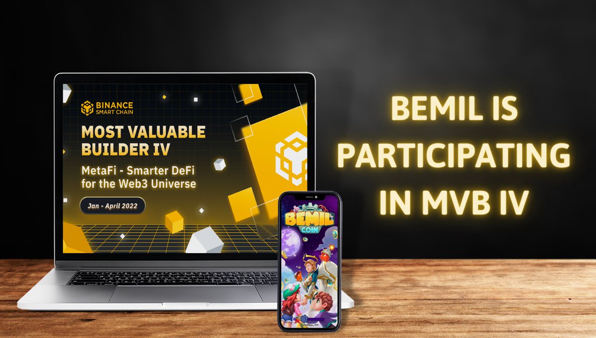 🎉 BREAKING NEWS: BEMIL PARTICIPATES IN MVB IV

Bemil had a year full of accomplishments in 2021, and of course, Bemil has kicked off a new fantastic year by entering MVB IV – an annual event held by BSC with an aim to uncovering new Defi platforms.

👉 blog.bemil.io/breaking-news-…