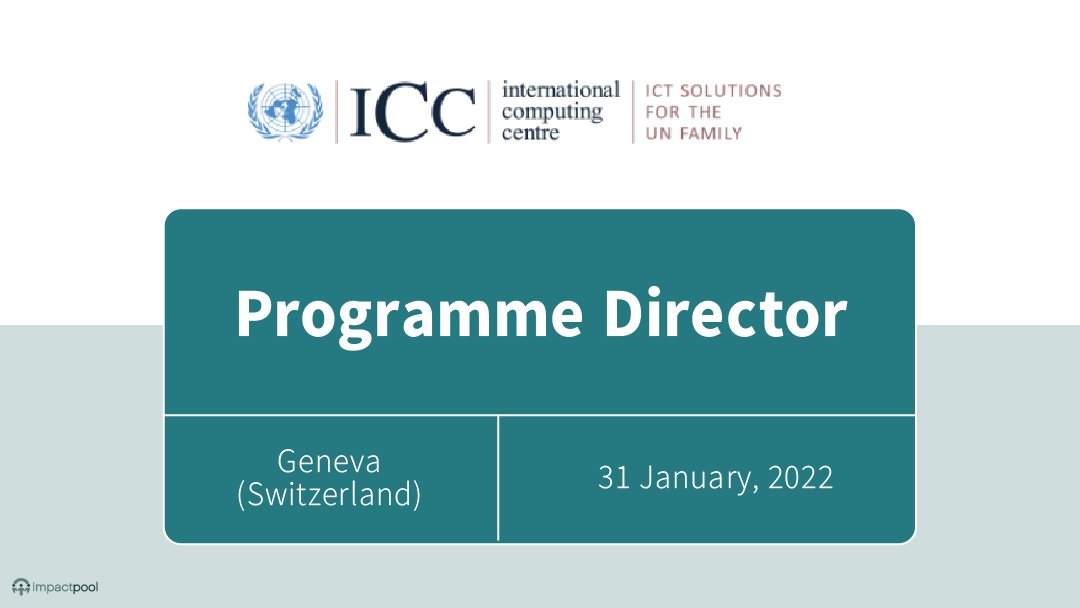impactpool's tweet photo. #UNICC is looking for a Programme Director to provide strategic &amp; operational leadership for the #UNDigitalID programme, to ensure a successful rollout &amp; adoption of this universal, system-wide identity solution. Learn More and APPLY 👉https://t.co/3JQauXZSof https://t.co/WJg4LYwZYw