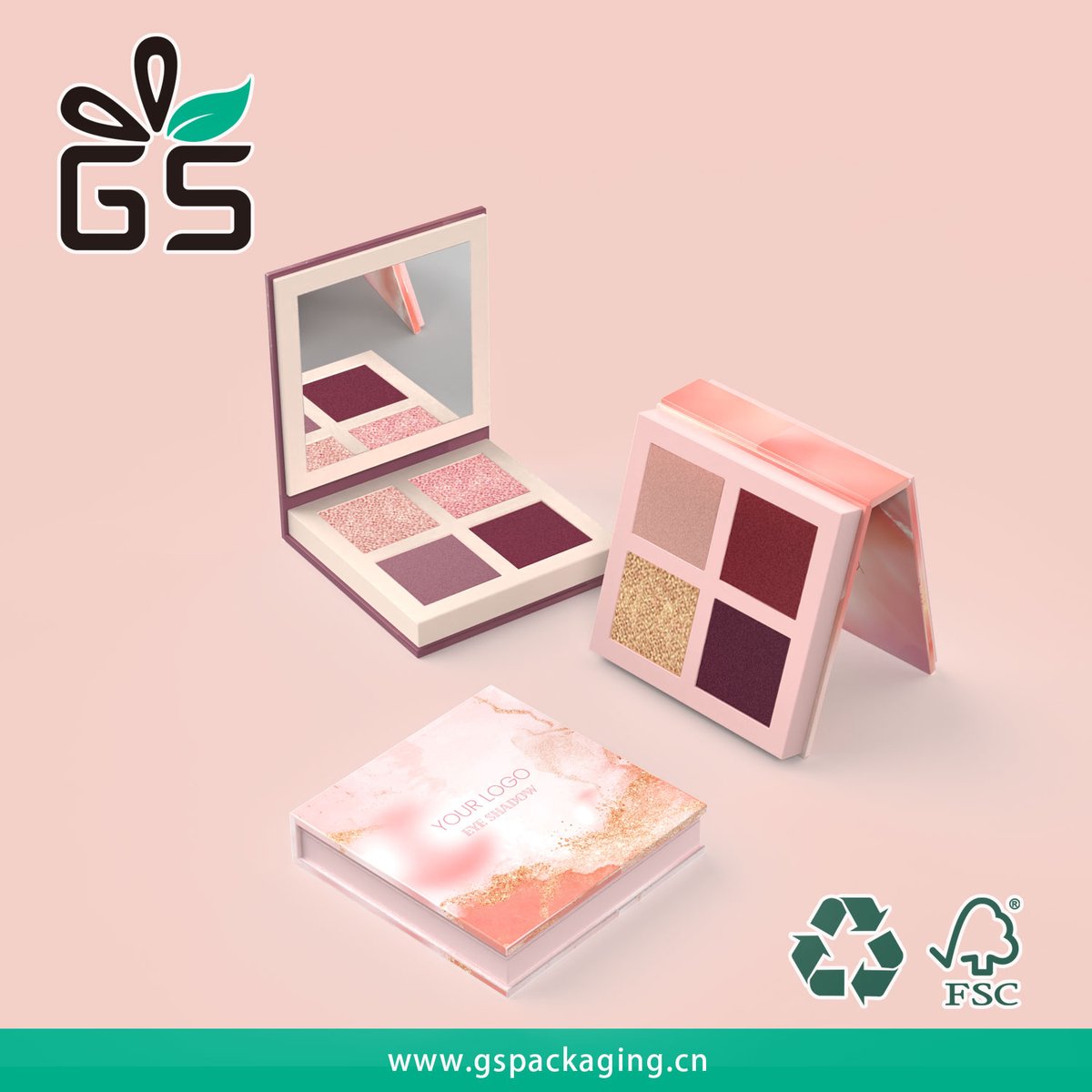 GreenSpringCK's tweet image. ##Custom eye shadow cosmetic packaging box