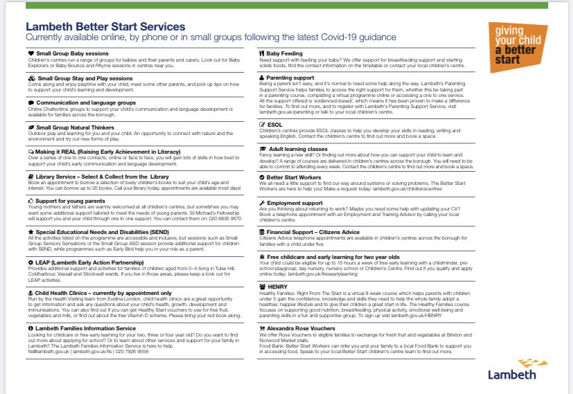 JessopCC's tweet image. Our sessions and services started back this week! Have a look at our spring term timetable to see what is happening in our children’s centres  #betterstart #lambeth #under5s